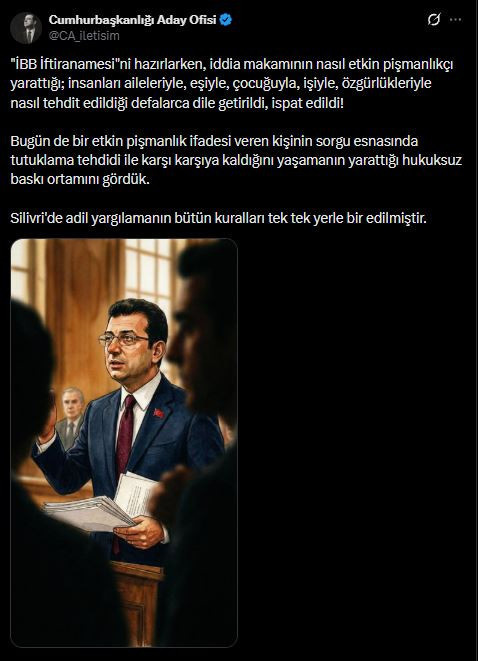 İmamoğlu'ndan İBB davasında 'itirafçı' tepkisi: Adil yargılama yerle bir edildi - Resim : 2