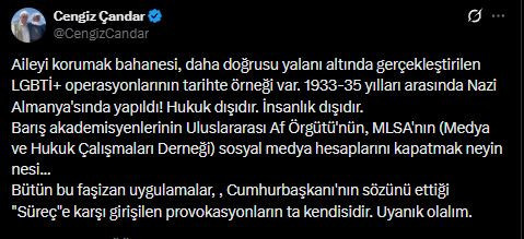 Cengiz Çandar'dan LGBTİ+ operasyonlarına sert tepki: Nazi örneği verip provokasyon uyarısı yaptı - Resim : 2