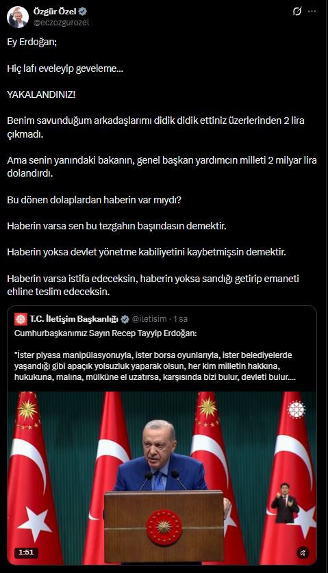 Son Dakika | Özgür Özel'den muhalefeti hedef alan Erdoğan'a fon skandalı yanıtı - Resim : 3