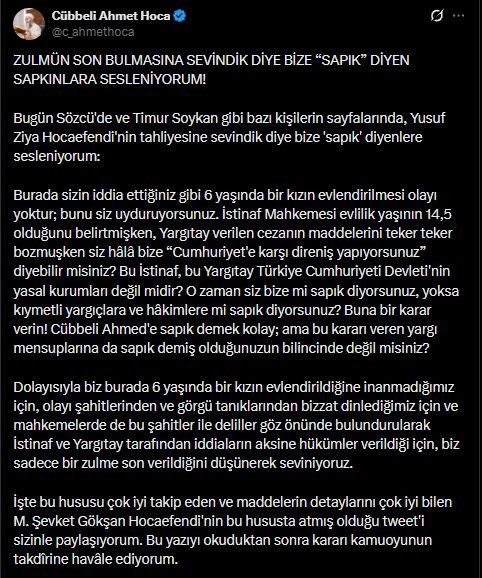 Cübbeli Ahmet çocuk istismarını savundu! İlk açıklaması skandaldı savunması tüy dikti - Resim : 4