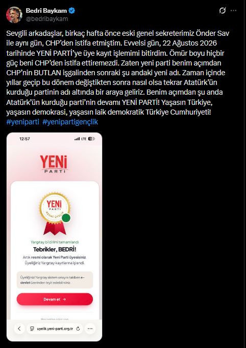 Ünlü ressam Bedri Baykam CHP'den istifa etti: YENİ Parti'ye katıldı - Resim : 3