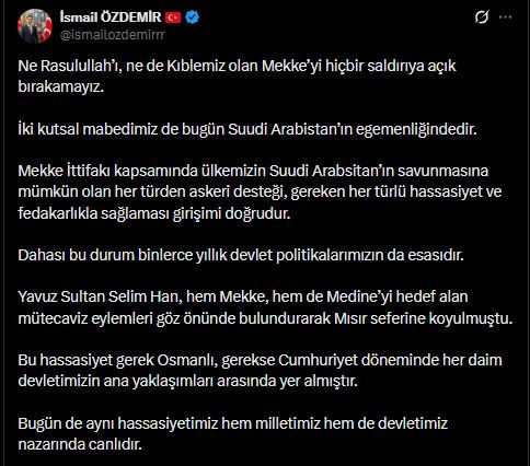 MHP'den Mekke İttifakı çıkışı: Ne Rasulullah’ı ne de Mekke’yi hiçbir saldırıya açık bırakamayız - Resim : 2
