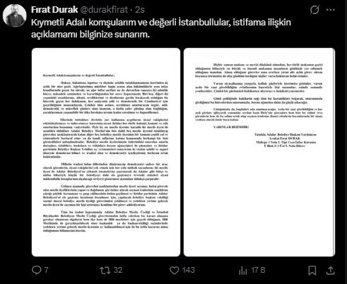 Çoğunluk sağlanamadı, seçim ertelendi: Adalar'da yeni istifa haberi geldi! - Resim : 1