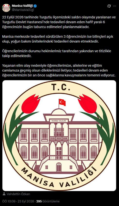 Son dakika | Manisa'daki okul saldırısında yaralanan 6 öğrenci taburcu edilecek - Resim : 3