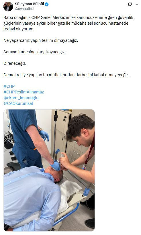 CHP Milletvekili Süleyman Bülbül polis müdahalesi sonrası hastaneye kaldırıldı - Resim : 3