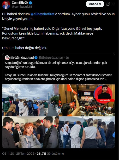 Parti yöneticisi bile Gürsel Tekin’e inanmadı! 'Bizim haberimiz yok’ - Resim : 1