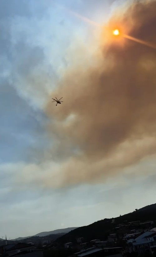 Son dakika | Bursa'da bir orman yangını daha! Helikopterler art arda havalandı - Resim : 3