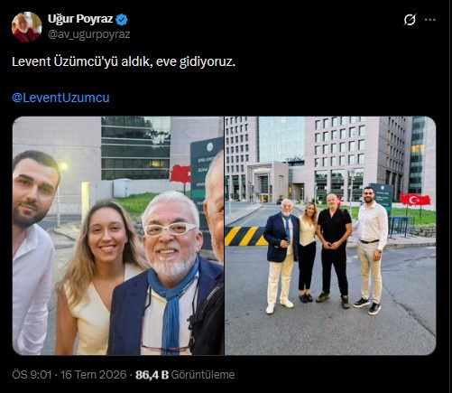 Son Dakika | Levent Üzümcü'ye ev hapsi - Resim : 1