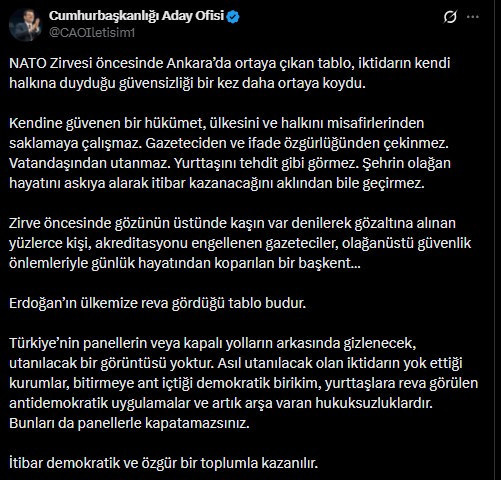 Ekrem İmamoğlu'ndan iktidara 'NATO' tepkisi: 'Kendine güvenen hükümet vatandaşından utanmaz' - Resim : 1