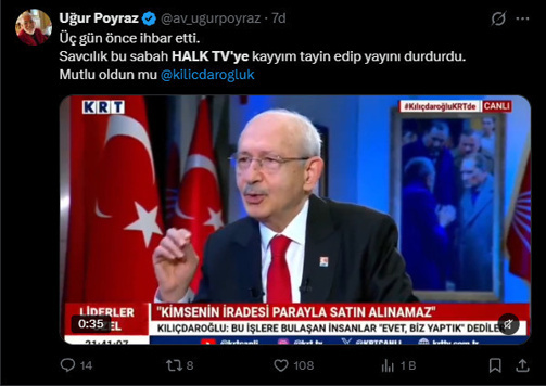 Halk TV'ye atanan kayyum sonrası Kemal Kılıçdaroğlu'na tepki yağdı: Sosyal medya yıkıldı - Resim : 5