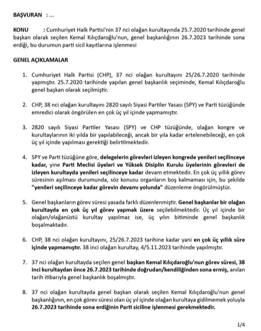 "Kurultay iptal olsa bile Kılıçdaroğlu genel başkan olamaz" iddiası! Eminağaoğlu Yargıtay'a başvurdu - Resim : 2