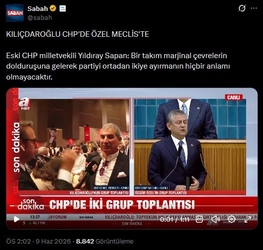 Özgür Özel'i A Haber'e şikayet eden sabıkalı eski vekil de CHP binasında! Hamile eşini dövüp çocuğu düşürtmüş - Resim : 1