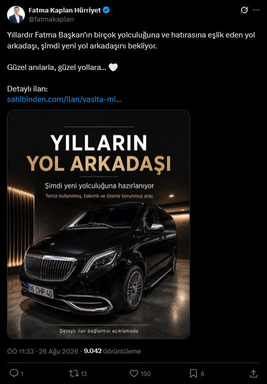Fatma Hürriyet Kaplan CHP plakalı makam aracını satışa çıkardı! - Resim : 5