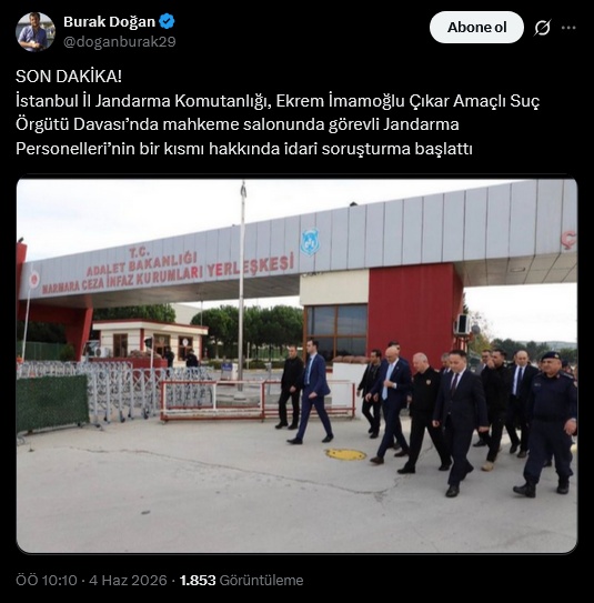 Son dakika | İBB davasının görüldüğü salondaki jandarmalara soruşturma - Resim : 1