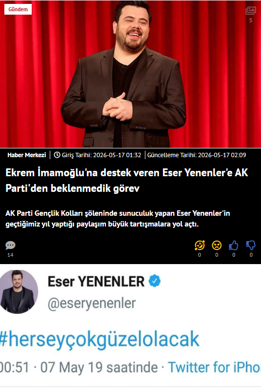 İmamoğlu'na destek olmuştu şimdi AKP'ye sunucu oldu: Eser Yenenler'e her kesimden tepki var - Resim : 4