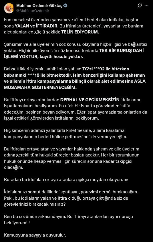 Son dakika | Mahinur Özdemir Göktaş'tan fon iddialarına isim benzerliği yanıtı - Resim : 2