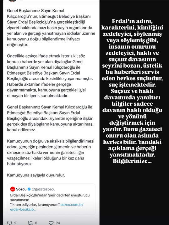 Erdal Beşikçioğlu'nun kızı, babası hakkında çıkan habere ateş püskürdü - Resim : 1