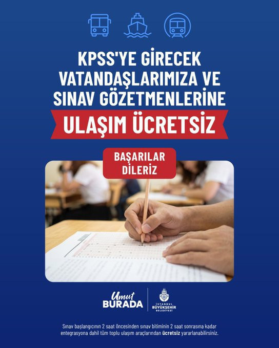 İBB duyurdu: Sınava girenlere bedava olacak! - Resim : 1