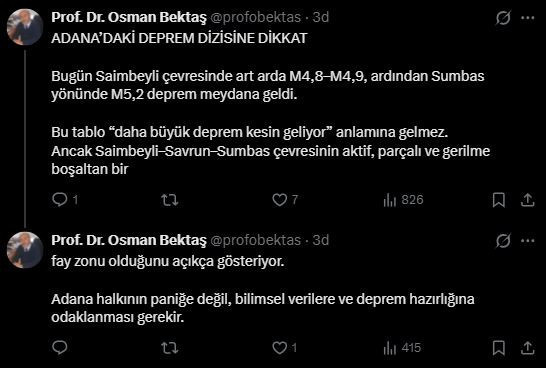 Prof. Dr. Osman Bektaş Adana ve Osmaniye depreminden sonra açıklama yaptı - Resim : 3