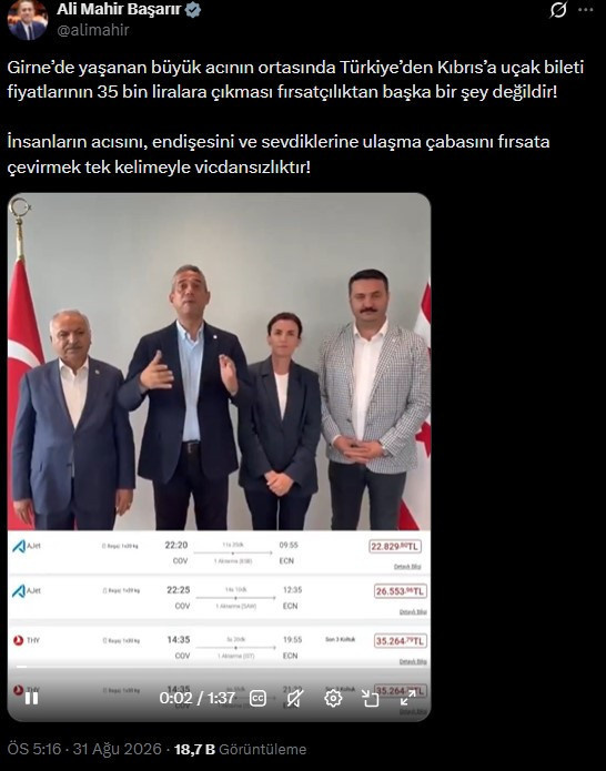 45 dakikalık uçuş 35 bin TL yapıldı: YENİ Parti'li Başarır 'firmalar soruşturulmalı' dedi! - Resim : 2