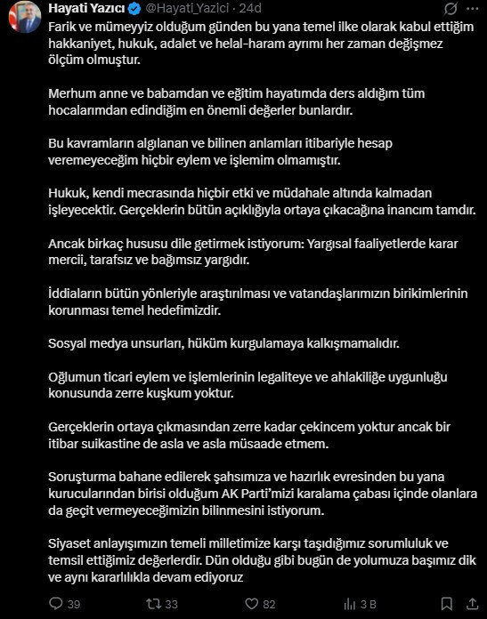 Son Dakika | Oğlunun adı fon skandalına karışmıştı: AKP'li Yazıcı'dan açıklama geldi - Resim : 2