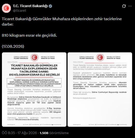 Kapıkule'de kaçakçılığa geçit yok! TIR’da 1 tona yakın uyuşturucu ele geçirildi - Resim : 1