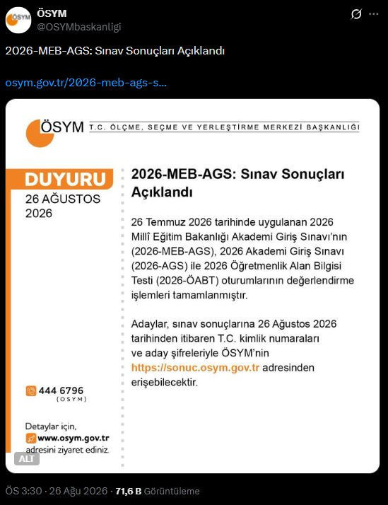 Son dakika | Skandalın ardından ÖSYM öğretmenliğe giriş sınavı sonuçlarını açıkladı! - Resim : 3