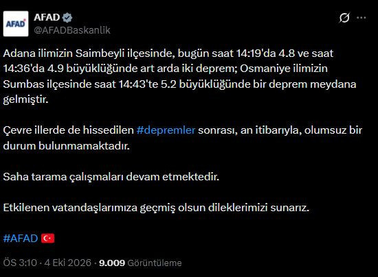 Son dakika | Adana'da aynı noktada 17 dakika arayla iki korkutan deprem - Resim : 6