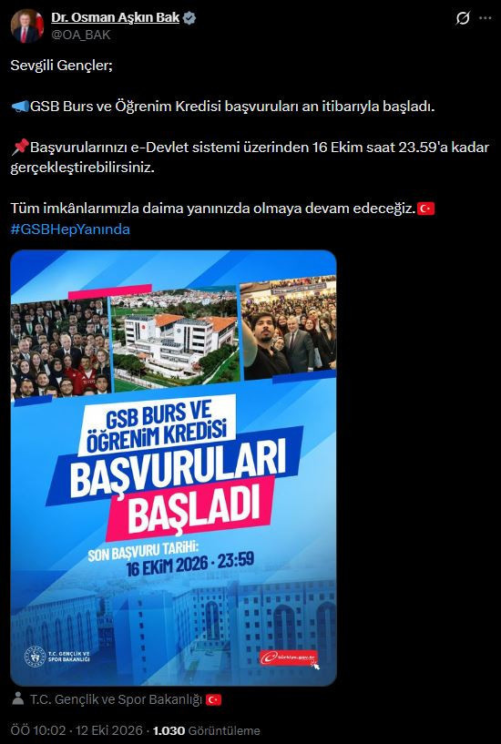 Son dakika | Burs ve kredi başvuruları başladı - Resim : 3