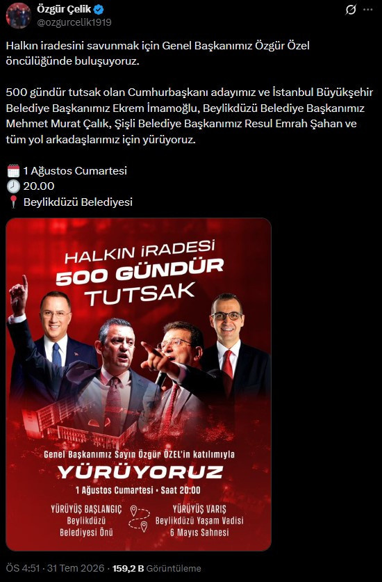 YENİ Parti'den tutuklu belediye başkanları için yürüyüş kararı: Saat verildi - Resim : 1