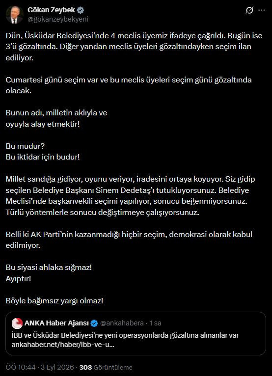 YENİ Partili Gökan Zeybek Üsküdar operasyonlarının perde arkasını açıkladı - Resim : 1