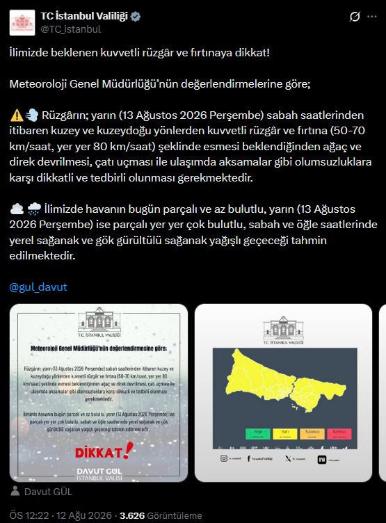 İstanbul Valiliği megakenti uyardı: 80 kilometre hızındaki fırtına için saat verdi - Resim : 3
