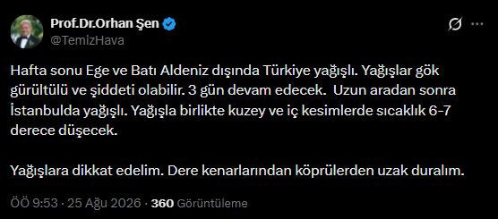 Sıcaktan kavrulan illere müjdeli haberi profesör verdi! 7 derece birden düşecek - Resim : 1