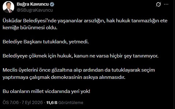 İYİ Parti'den iktidara Üsküdar tepkisi: Yaşananlar hak hukuk tanımazlığın ete kemiğe bürünmüş hali - Resim : 1