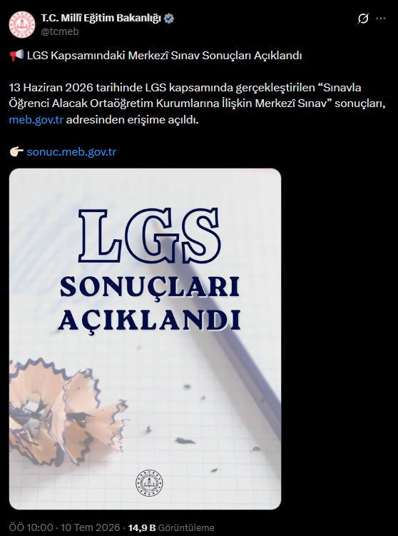 Son dakika | LGS sonuçları açıklandı - Resim : 1