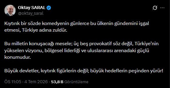 Saray danışmanı Deniz Göktaş'ı hedef aldı: 'Kıytırık bir sözde komedyen gündemi işgal ediyor' - Resim : 1
