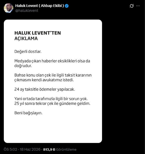 70 milyon TL para cezası alan Haluk Levent'ten ilk açıklama: 'Ortada tarafımızla ilgili bir sorun yok' - Resim : 2