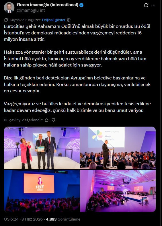 İmamoğlu'na bir ödül daha - Resim : 2