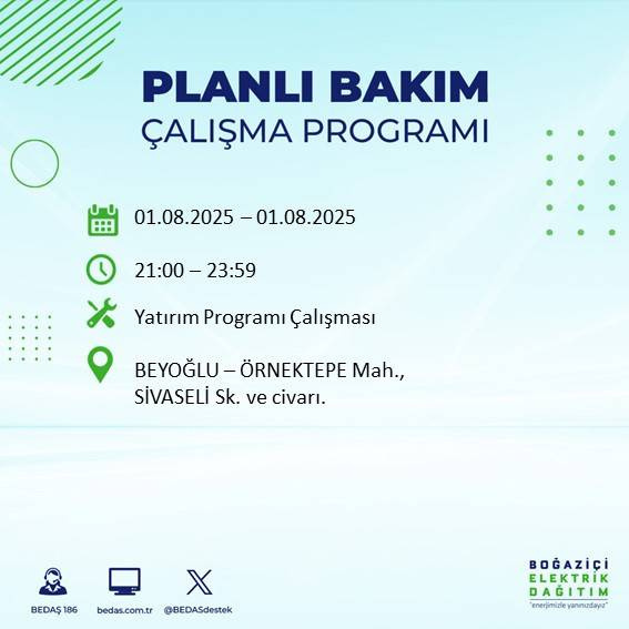 BEDAŞ duyurdu: 1 Ağustos’ta bu mahallelerde elektrik olmayacak! - Fotoğraf: 24