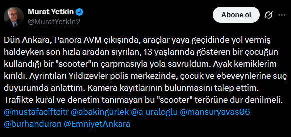 Gazeteci Murat Yetkin kaza geçirdi: Ayak kemikleri kırıldı - Resim : 2