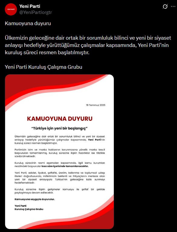 Yeni Parti 'duyurusuna' Özgür Özel'den açıklama - Resim : 1