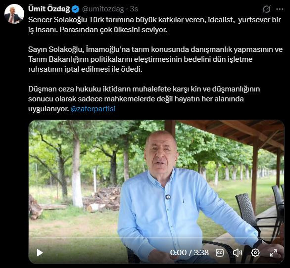 Ümit Özdağ'dan Sencer Solakoğlu'na destek: Bakan Yumaklı'ya sertifika tepkisi - Resim : 3