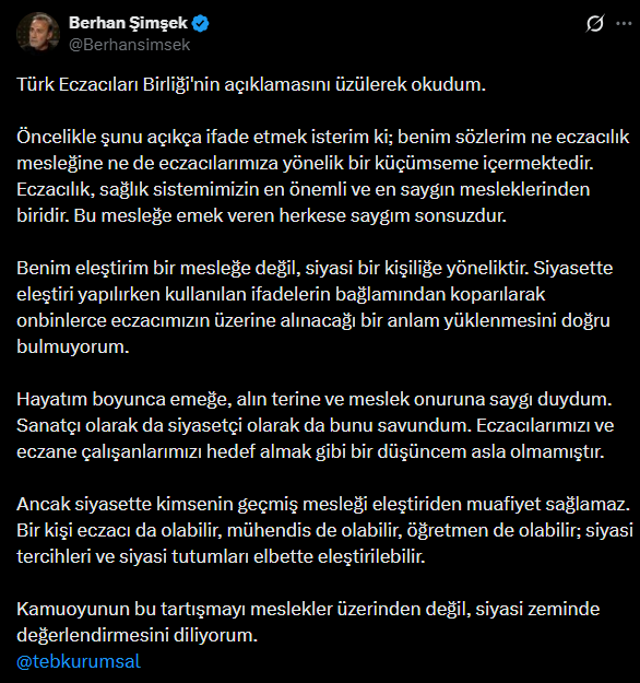 TEB'den Berhan Şimşek'e kınama! 'Kullanılan ifadeler aciz cümlelerdir' - Resim : 1