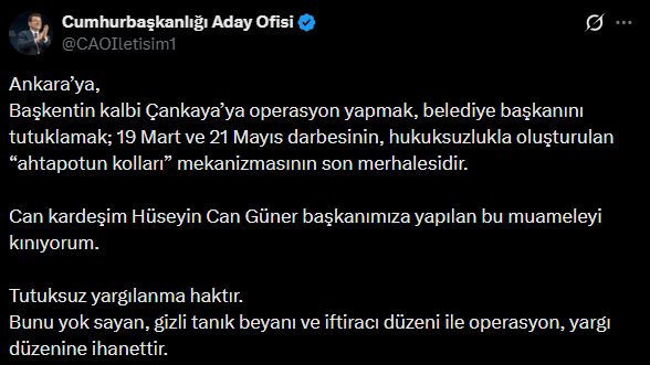 İmamoğlu'ndan Hüseyin Can Güner'in tutuklanmasına tepki - Resim : 1