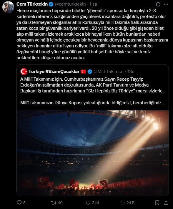 TFF AKP'nin milli takım marşını resmi hesaptan paylaşınca sosyal medya ayağa kalktı - Resim : 13