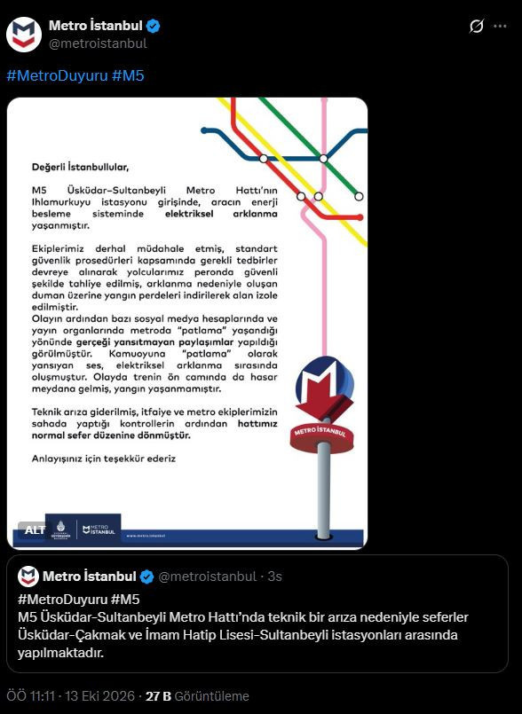 İstanbul'da metroda patlama sesinin nedeni belli oldu: Metro İstanbul'dan açıklama - Resim : 3