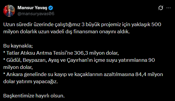 Mansur Yavaş duyurdu: Ankara'ya 500 milyon dolarlık yatırım - Resim : 3