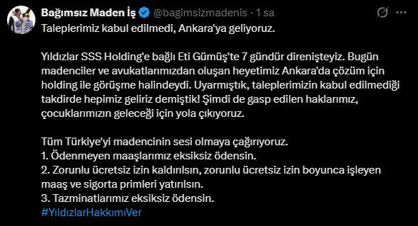 Madencilerin sabrı taştı!