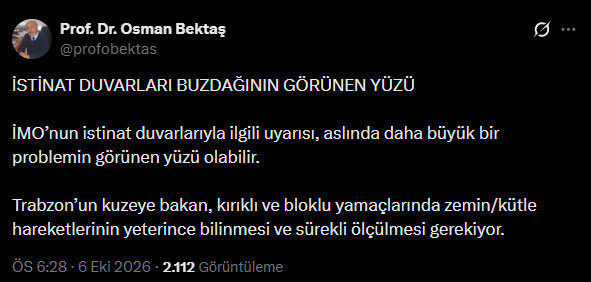 Osman Bektaş Trabzon'u “buzdağının görünen yüzü” diyerek uyardı - Resim : 2