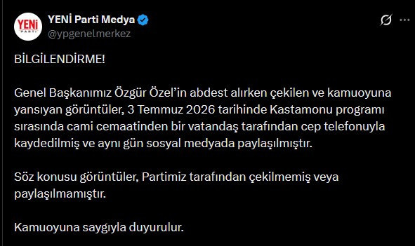 Özgür Özel'in abdest görüntülerinin perde arkası: Açıklama yapıldı - Resim : 1